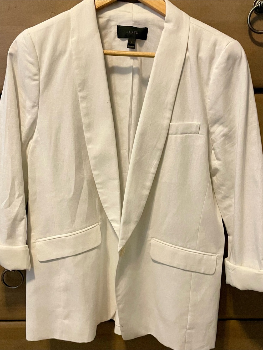 J.Crew Women's Linen Bllend Blazer